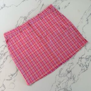 Roxy Vintage Plaid Mini Skirt - Pink - Size 9 Juniors